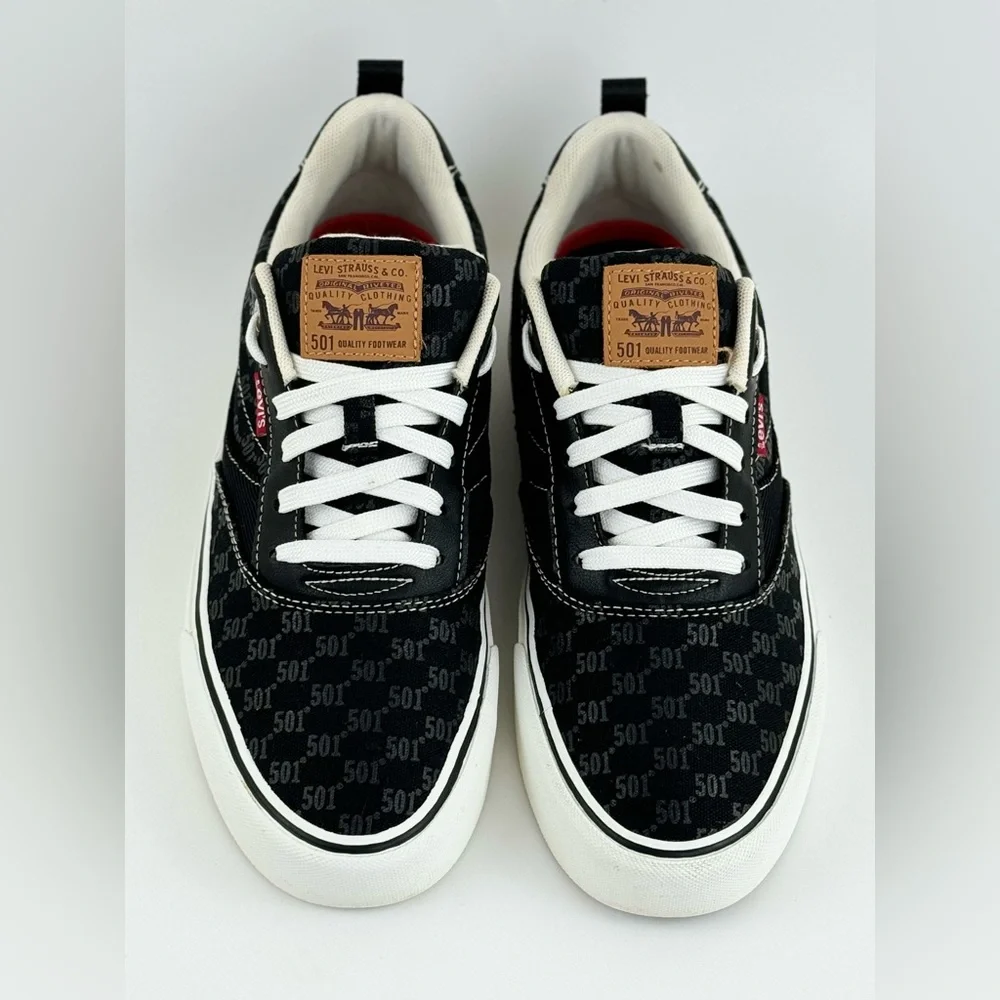 Levi's 501Canvas Sneakers, Black Casual Low, Men's Size US 8.5 - Picture 3 of 13